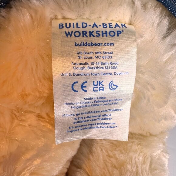 Build-A-Bear Plush Teddy Bear "I Love You" Shirt Denim Skirt BAB - Picture 9 of 14